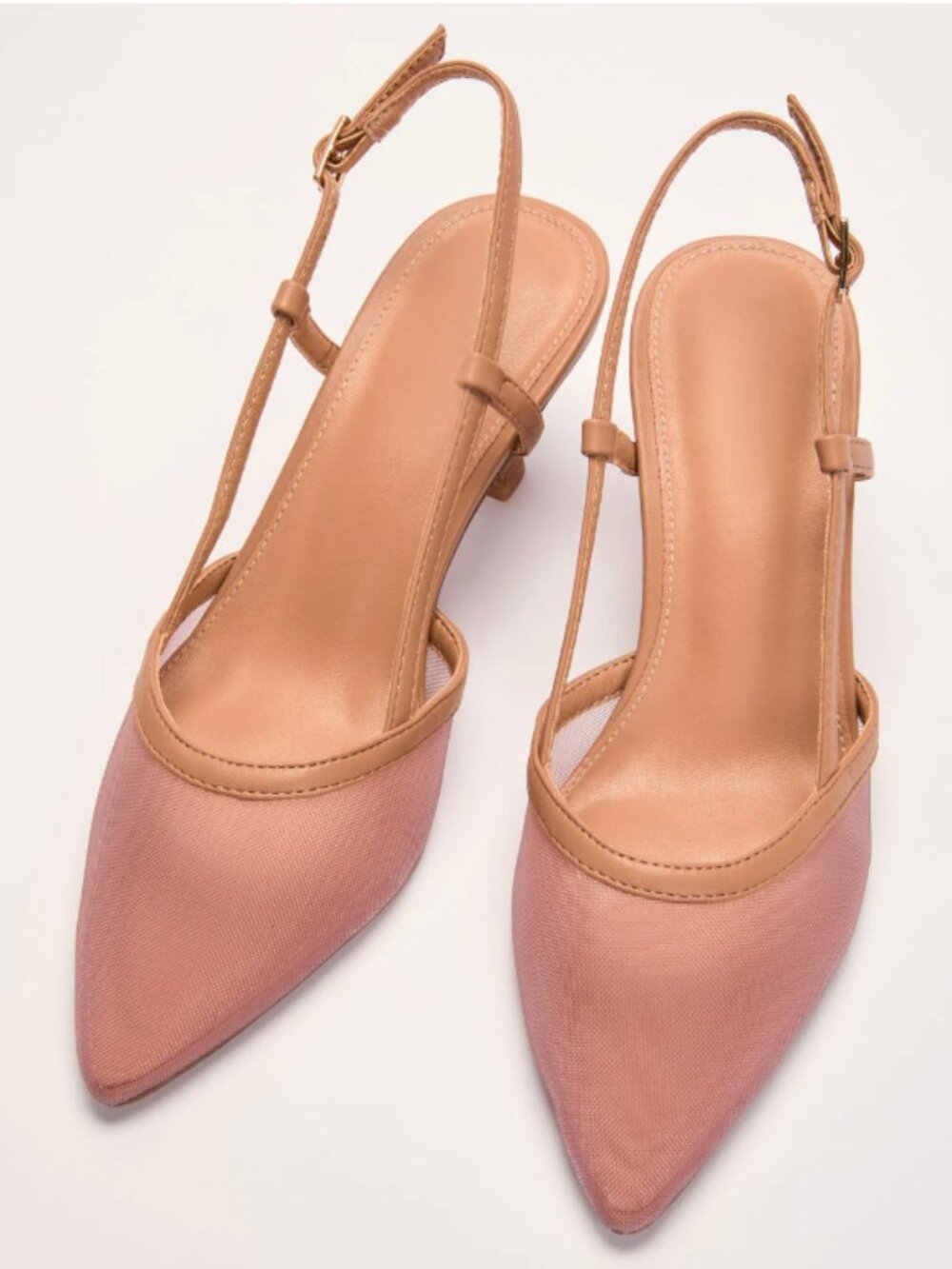 Vici Salted Honey Mesh Slingback Kitten Heels Size 10- NEW